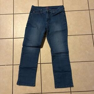 NYDJ Not Your Daughter's Jeans Women's 12P Straight Leg Blue Denim